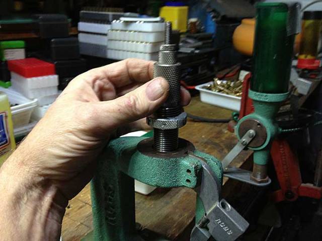 Screw dies into press