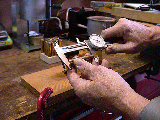 Showing caliper and case.