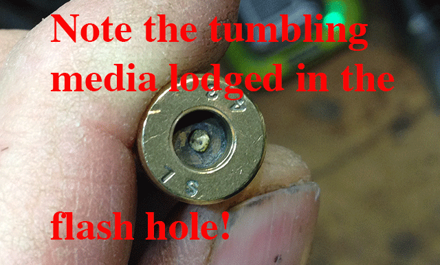 Showing media stuck in flash hole