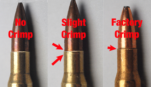 showing various crimp styles