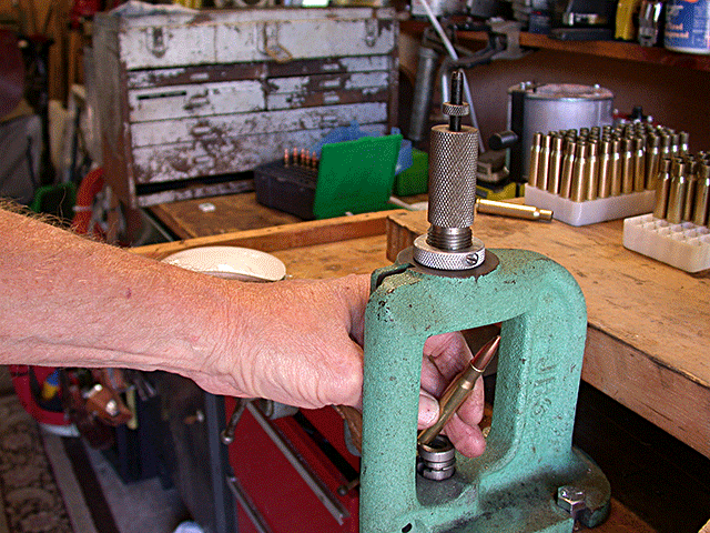 showing factory cartridge for setting seat depth