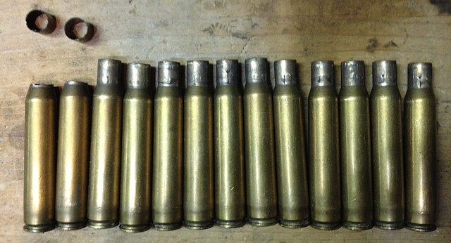 showing tired brass which failed at the range