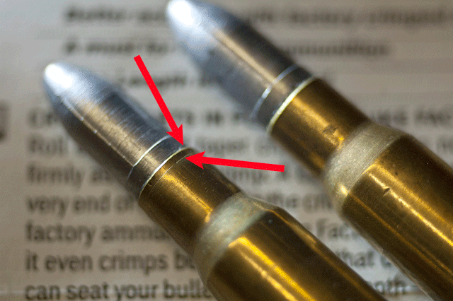 showing applied crimp