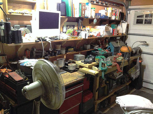 Showing my cluttered and dilapidated space