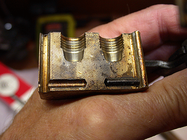 Showing the air vents inscribed on the mould body faces