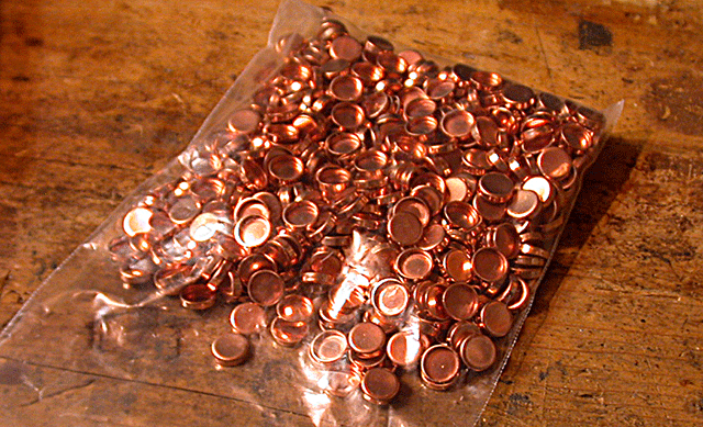 Showing a bag of gas checks