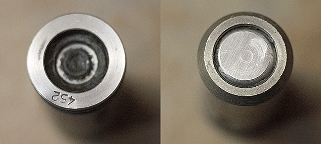 Showing both the ends of the sizing die