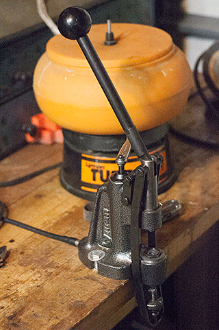 The press we will be using int eh Lyman 4500 Lube/Sizer with hearted.